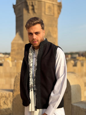 Midnight black Gilet (waistcoat)