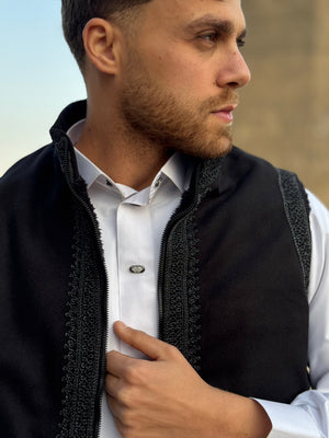 Midnight black Gilet (waistcoat)