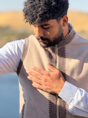 Golden beige gilet (waistcoat)