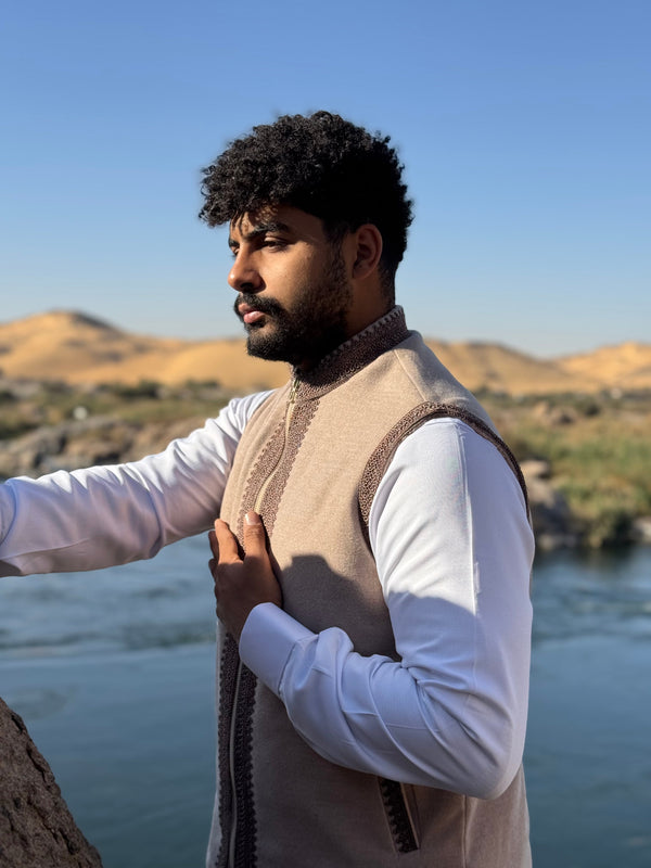 Golden beige gilet (waistcoat)
