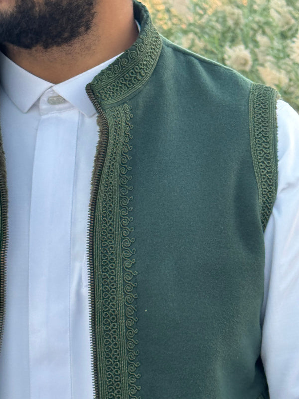 Forest green Gillet (waistcoat)