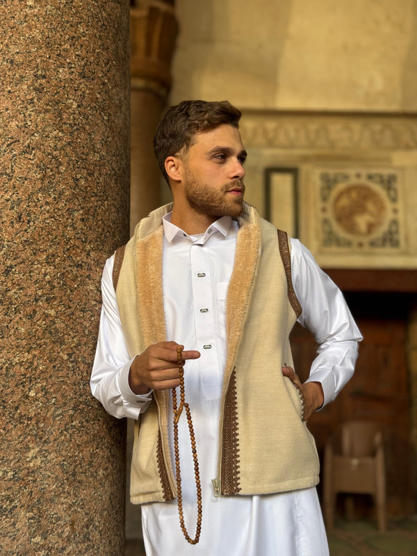 Cream & Gold Gilet (waistcoat)
