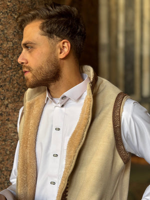 Cream & Gold Gilet (waistcoat)