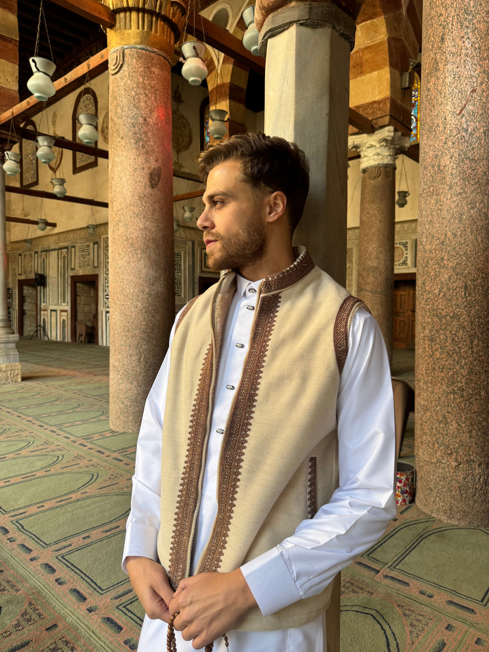 Cream & Gold Gilet (waistcoat)