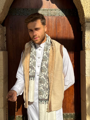 Cream & Gold Gilet (waistcoat)