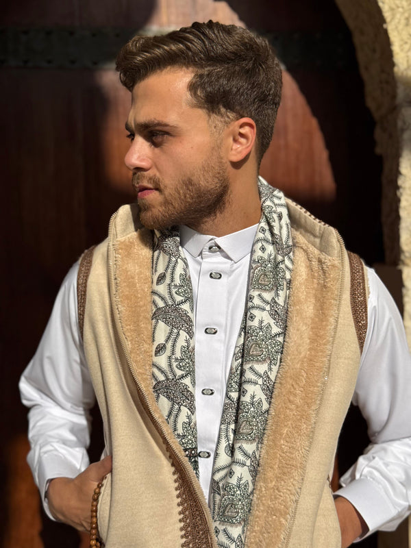 Cream & Gold Gilet (waistcoat)